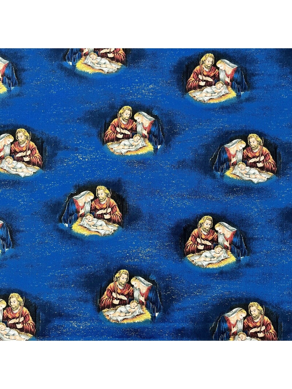 Christmas Nativity Holy Family Cotton Fabric Quilting Cranston VIP 3 1/2 Yards